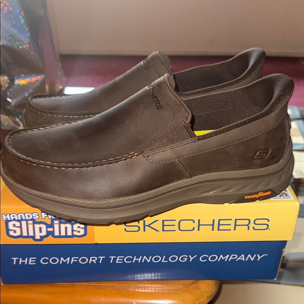 Skechers Men's Dark Brown Slip-On Loafers